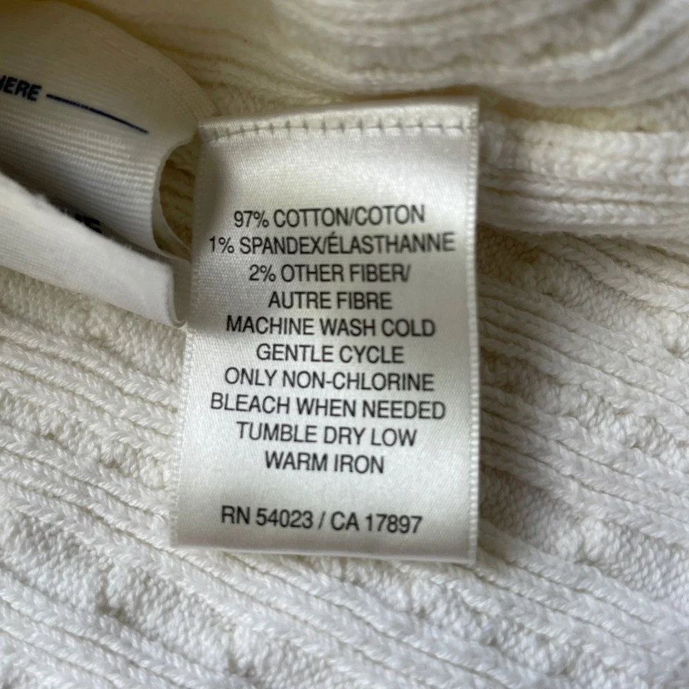 VTG Y2K Old Navy Womens Cable Knit Cotton Sweater Large Preppy Academia Timeless